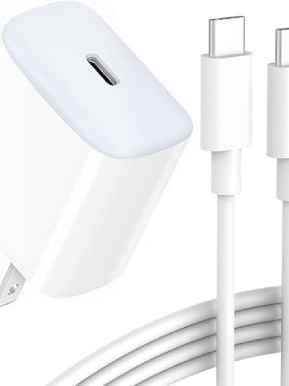 Apple iPhone USB Wall 20W adapter Charger & C-C Cable Set for iPhone and Samsung